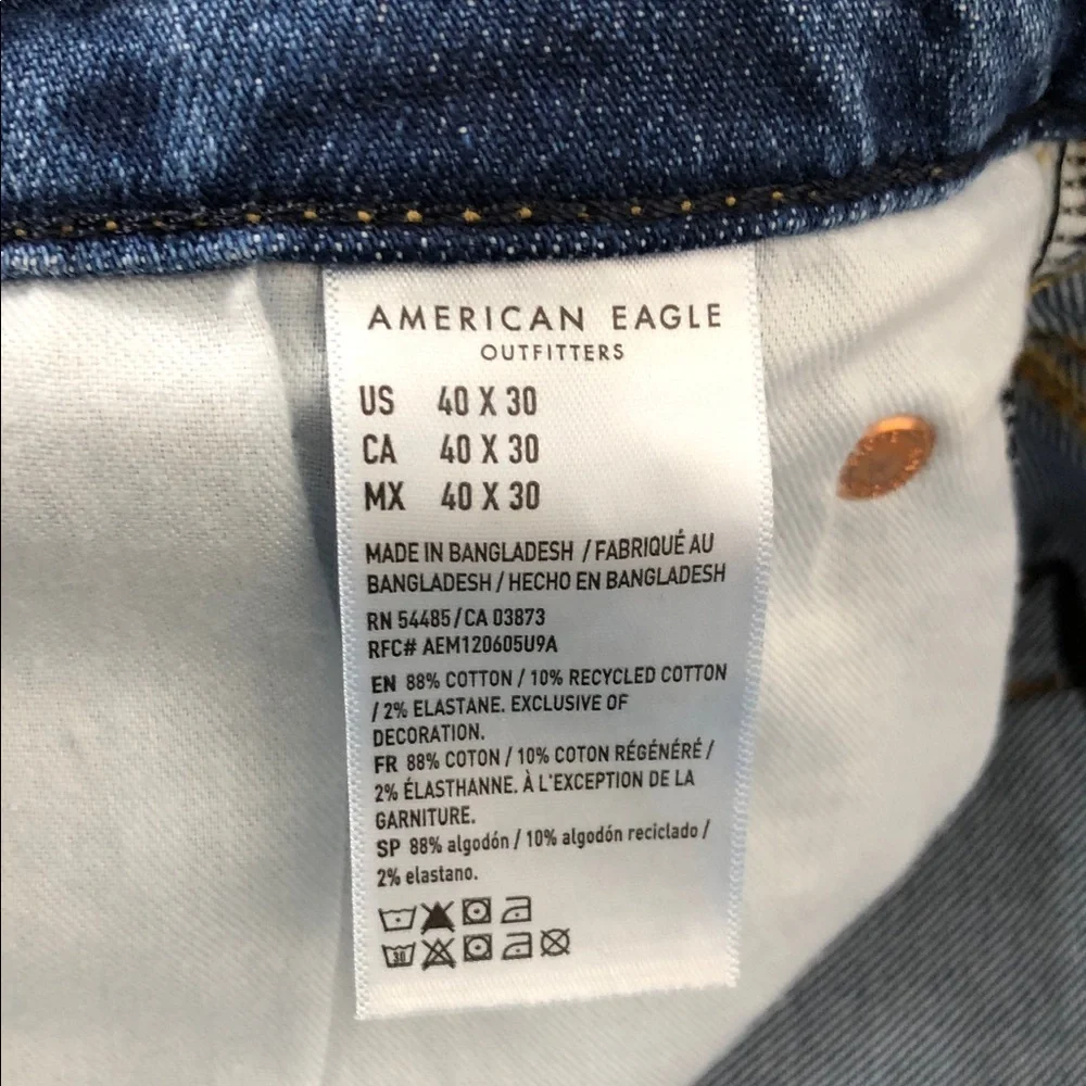 American Eagle Outfitters Men's Athletic Fit Blue Jeans 40x30 (M1)
